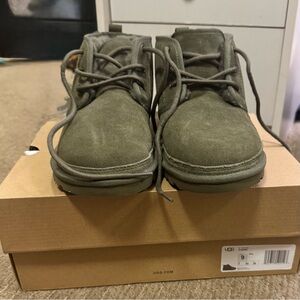 UGG Forest Green Suede Ankle Boots